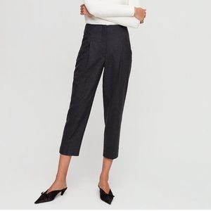 Aritzia Wilfred Chambery Pant Dark Grey
